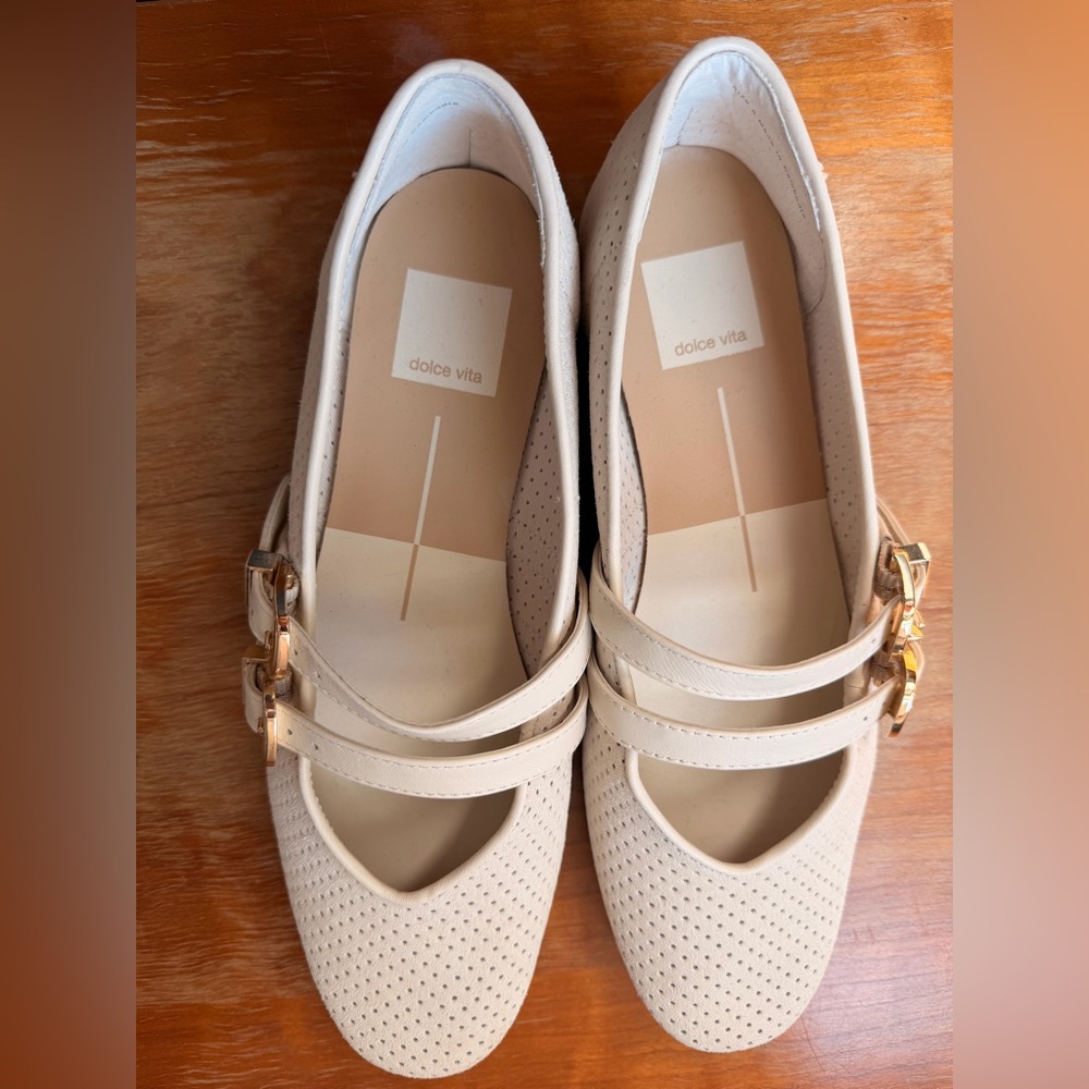 Dolce Vita Baylee Flats with Gold Buckles
